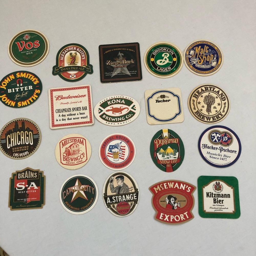 20 Beer Bar Restaurant Coasters Kona Brooklyn Lager Capitol City McEwan's & More